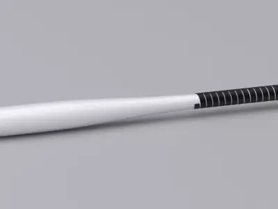 Baseball Bat white 3D model