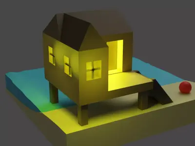 house by the sea 3D model