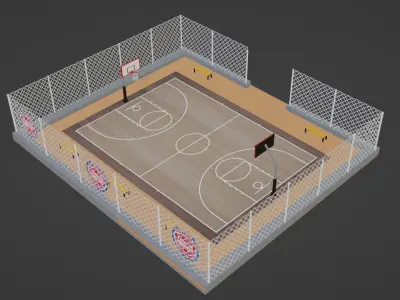 Basketball Stadium - Detroit Pistons Low-poly 3D model