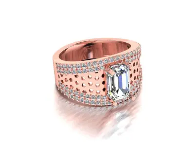 Men Diamond Jewelry Ring 3D print model