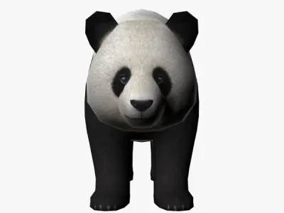 Panda bear Low-poly 3D model shop