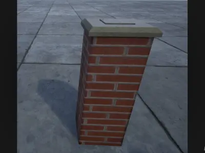 Brick Wall  Free low-poly 3D model