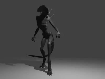 Xenomorph Alien LowPoly Free low-poly 3D model