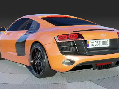 2008 Audi R8 V10 3D model