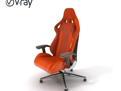 Ergonomic Gaming Chair Model Pack Low-poly 3D model