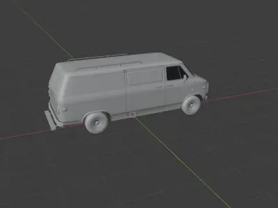 Chevrolet van Low-poly 3D model