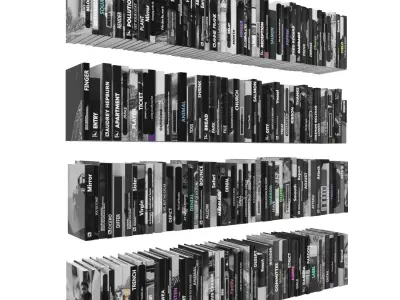 Books 150 pieces 3-7-2 Low-poly 3D model