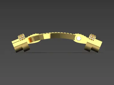 Bracelet connection with diamond model bg0008 3D print model