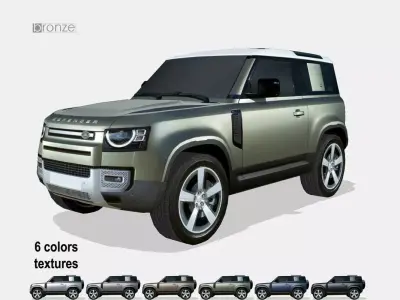 Land Rover Defender 90 2020 Low-poly 3D model