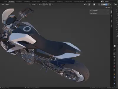 hybrid crossover motorcycle  3D model