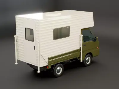 K-Camper Kei Truck Camper Low-poly 3D model