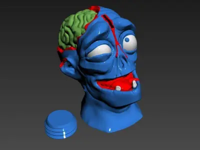 moneybox Zombie-piggy bank-stl-3mf 3D print model