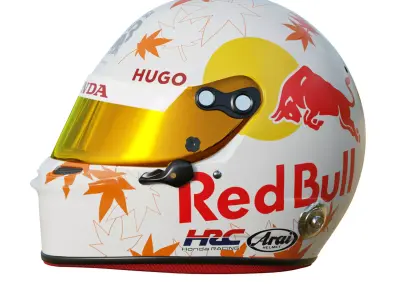 F1 Yuki Tsunoda Helmet 2025 3D model
