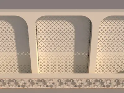 Bar with Mirror Work 3D model