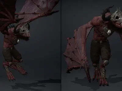 Blood Spearman Wing2 Low-poly 3D model