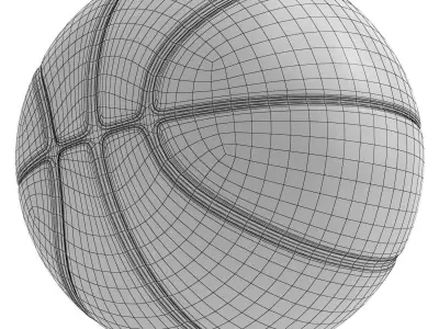 nike jordan basketball ball red and white 3D model