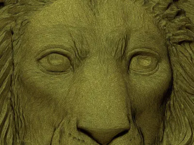 Lion Bust Head -  3D print model 3D print model