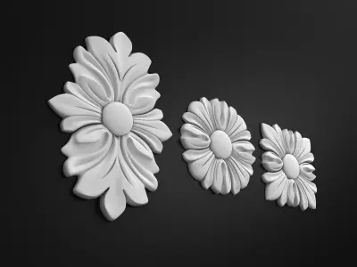 Carved rosette 3D model