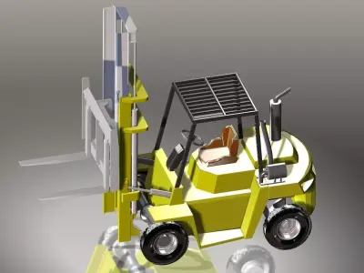 Forklift heavy equipment  3D model