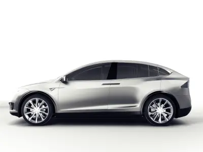 Tesla model X car 3d model vray corona 3D model