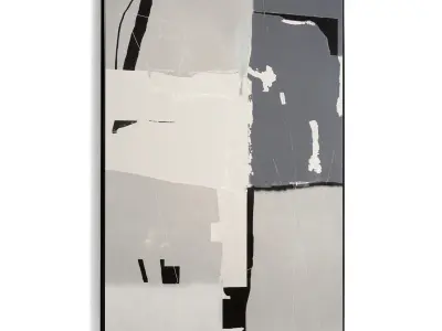 Plaster Two Photo Frame 521 Low-poly 3D model