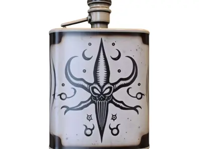 Drinking Flasks Low-poly 3D model