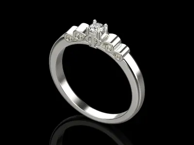 Women  ring  diamond 140 3D print model