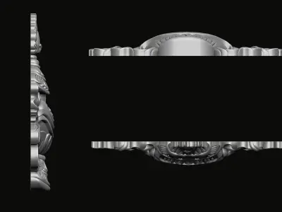 Buddhist Treasure Vase Relief 3D print model