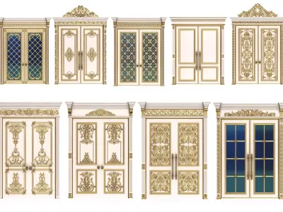 Doors Collection 0202 Low-poly 3D model