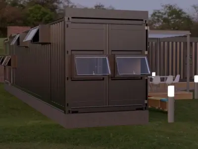 Modern Container House 3D model