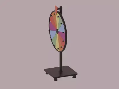 Spinning Wheel Low-poly 3D model