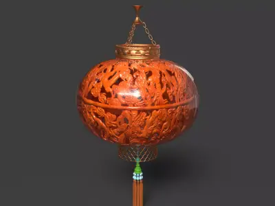 Chinese dragon ball  lantern  3D model
