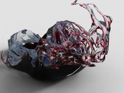 Art Water Low-poly 3D model