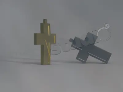Simple luxury beautiful christian cross design 3d model Free 3D print model