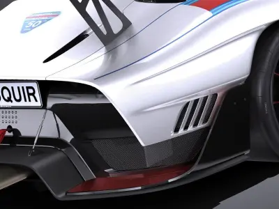 LowPoly Porsche 935 2019 Moby Dick Low-poly 3D model