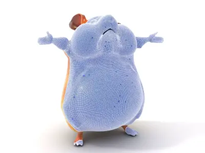 Cheerful Hamster Character model pack Low-poly 3D model