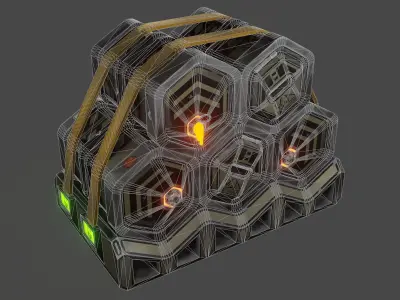 Sci-fi barrel Low-poly 3D model buy