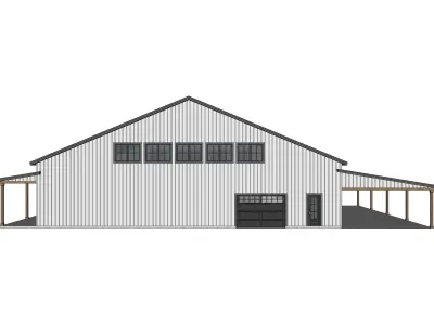 Barndominium House 082 -Archimple LLC Low-poly 3D model