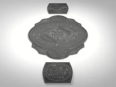 The WWE Intercontinental Championship Belt 3D print model