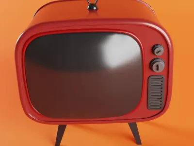 Cartoon Retro Television 3D model
