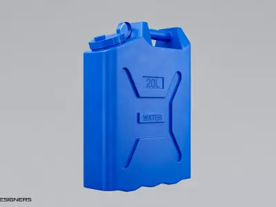 Gallon - water canister Low Poly PBR 3D Model Low-poly 3D model