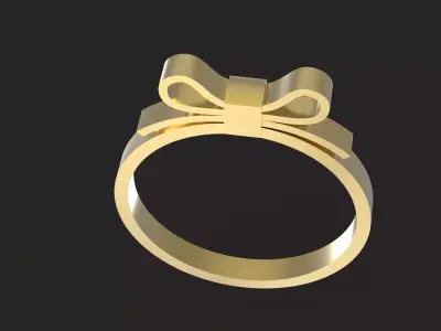 Bowknot ring 3D print model