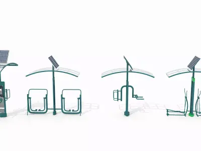 Outdoor intelligent fitness equipment 3D model