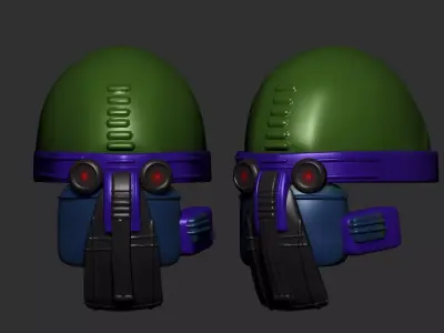 Gas mask helmet  3D model purchase