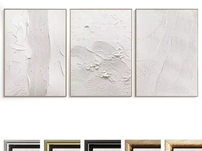 Abstract Painting Set of 3 pieces - No 47 Low-poly 3D model