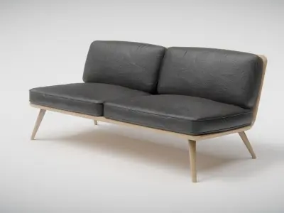 Spine Lounge Suite Sofa Low-poly 3D model