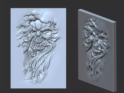 skull mold with 3D print model