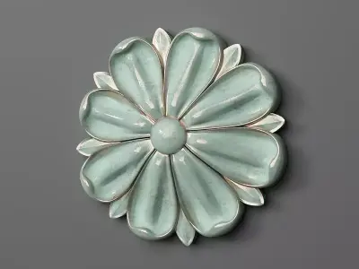 Rosette ceramic flower 3D print model