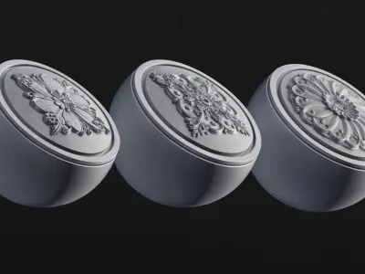 blender ornament brushes 3D model