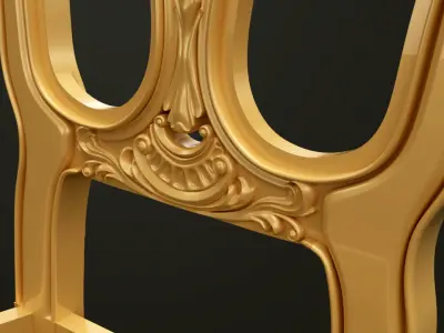 Classic Style Wooden Chair Base for CNC 3D model